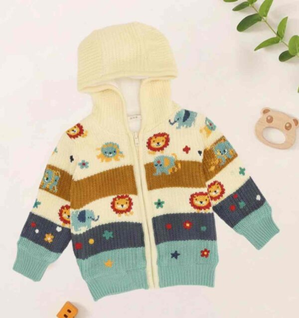 Kids Cool Cat Print Sweatshirt, Lime Green Cotton Pullover with Glasses Design, Casual Winter Wear