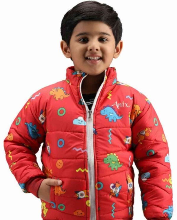 Boys Solid Winter Hooded Puffer Jacket