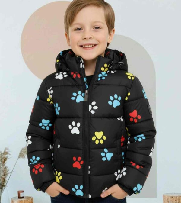 Boys Printed Winter Puffer Jacket